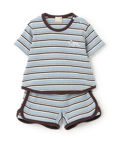 petit main / プティマイン ベビー・キッズウエア | マルチボーダーセットアップ