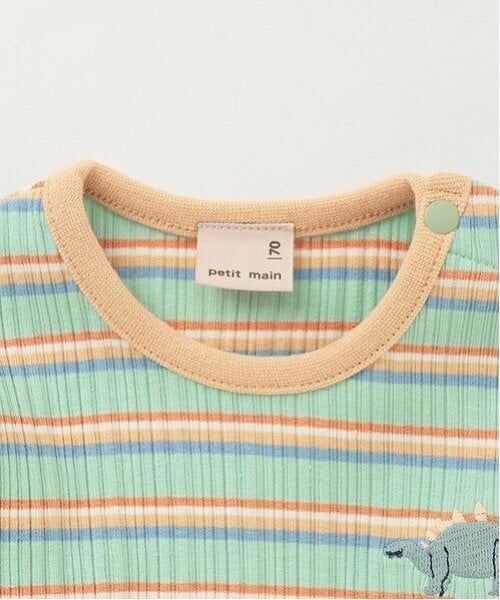 petit main / プティマイン ベビー・キッズウエア | マルチボーダーセットアップ | 詳細3