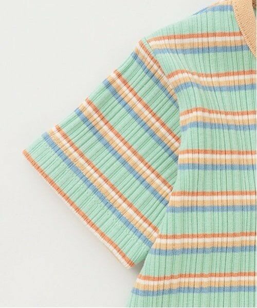 petit main / プティマイン ベビー・キッズウエア | マルチボーダーセットアップ | 詳細4