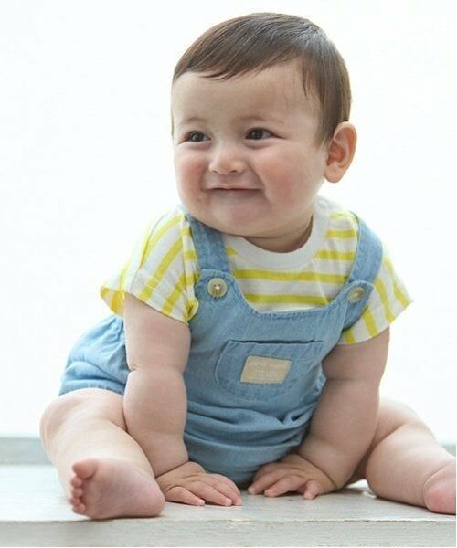 petit main / プティマイン ベビー・キッズウエア | サロペットセットアップ（黄）