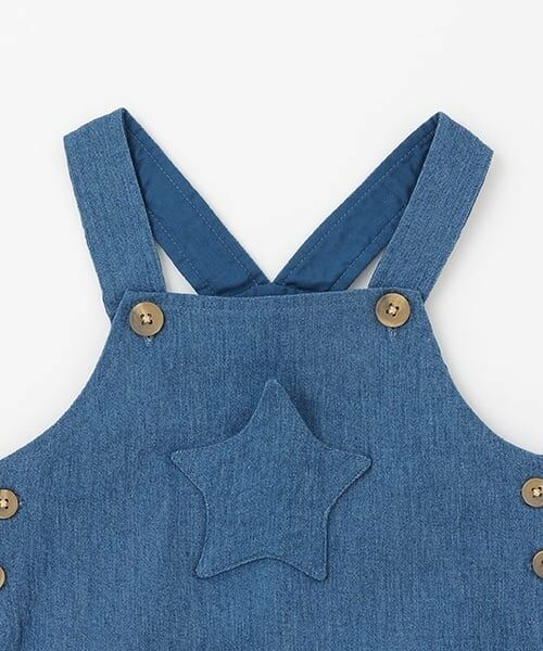 petit main / プティマイン ベビー・キッズウエア | ホシポケットサロペット | 詳細2