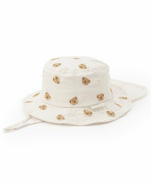 petit main / プティマイン ベビー・キッズグッズ | 【遮熱】刺しゅうバケットハット（クリーム）