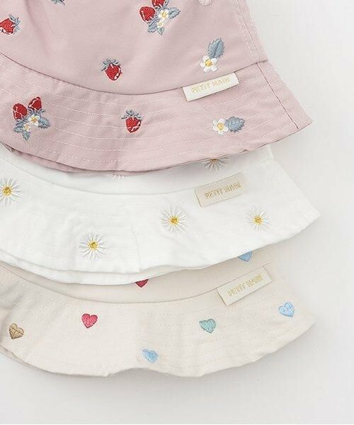 petit main / プティマイン ベビー・キッズグッズ | 【遮熱】刺しゅうバケットハット | 詳細9