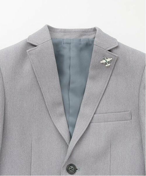 petit main / プティマイン セットアップ | グレーJK+ショートパンツセット | 詳細12