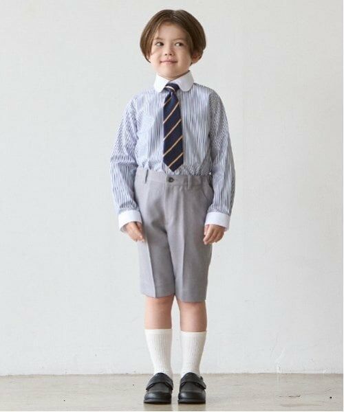 petit main / プティマイン セットアップ | グレーJK+ショートパンツセット | 詳細6