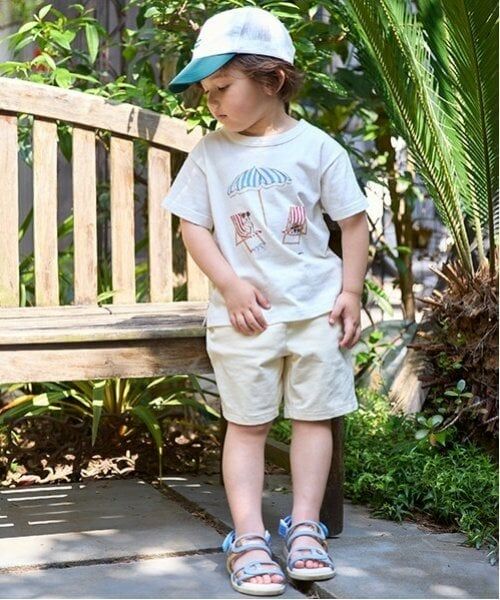 petit main / プティマイン ショート・ハーフ・半端丈パンツ | 【プティプラ】BOYSハーフパンツ（クリーム）