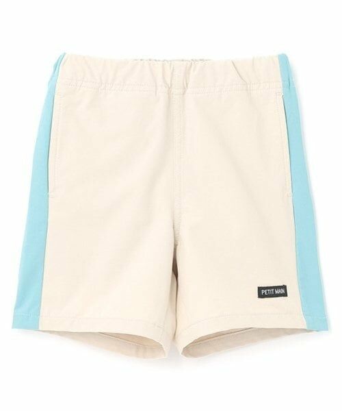 petit main / プティマイン ショート・ハーフ・半端丈パンツ | 【水陸両用】サイドラインハーフパンツ（薄ベージュ）
