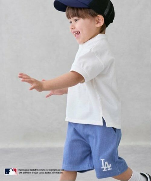 petit main / プティマイン ショート・ハーフ・半端丈パンツ | 【MLB】カットデニムハーフパンツ | 詳細2