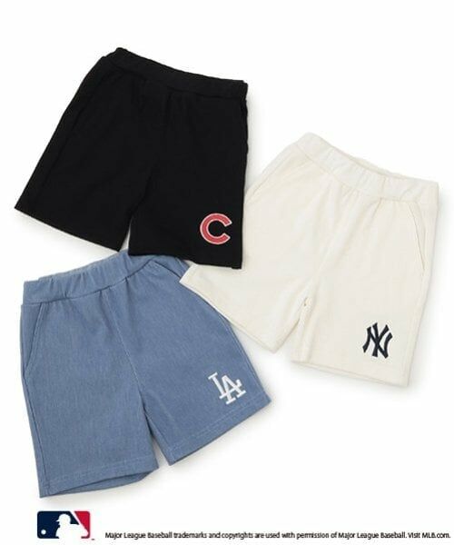 petit main / プティマイン ショート・ハーフ・半端丈パンツ | 【MLB】カットデニムハーフパンツ | 詳細24