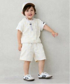 petit main / プティマイン ショート・ハーフ・半端丈パンツ | スクエア刺しゅうハーフパンツ