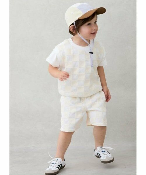 petit main / プティマイン ショート・ハーフ・半端丈パンツ | スクエア刺しゅうハーフパンツ | 詳細1