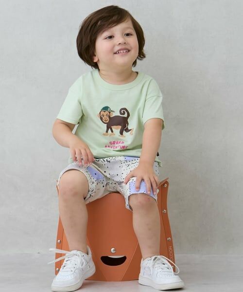 petit main / プティマイン ショート・ハーフ・半端丈パンツ | 総柄ハーフパンツ | 詳細1