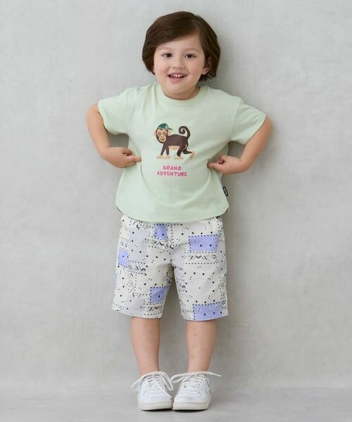 petit main / プティマイン ショート・ハーフ・半端丈パンツ | 総柄ハーフパンツ（マルチ）