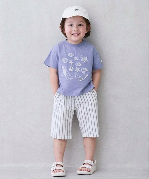 petit main / プティマイン ショート・ハーフ・半端丈パンツ | 【リンク】チェックハーフパンツ(キッズ)（アイボリー）