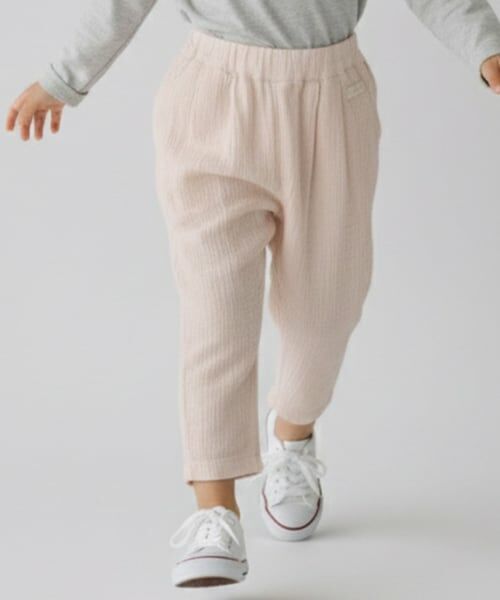 petit main / プティマイン その他パンツ | 【防汚加工】楊柳クロップドパンツ(ライト ピンク)