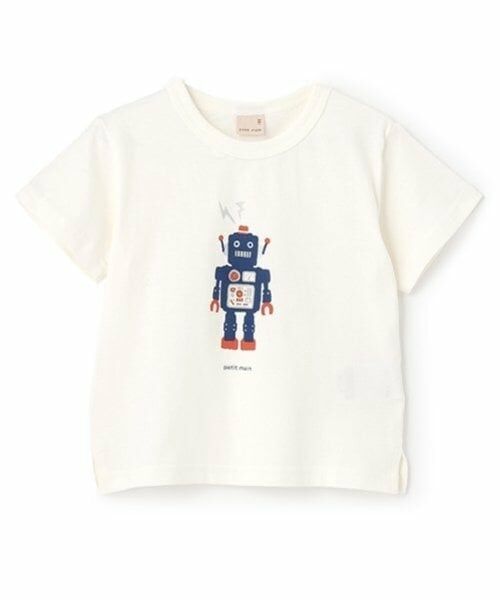 petit main / プティマイン Tシャツ | 【プティプラ】BOYS半袖Tシャツ（オフ ホワイト）