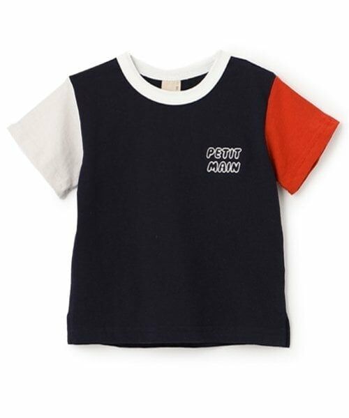 petit main / プティマイン Tシャツ | 【プティプラ】BOYS半袖Tシャツ（紺）