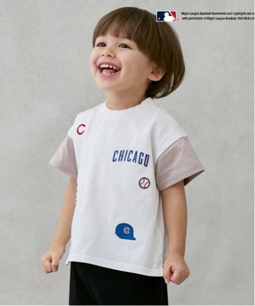 petit main / プティマイン Tシャツ | 【MLB】ワッペンTシャツ（アイボリー）