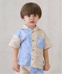 petit main / プティマイン シャツ・ブラウス | 【リンク】マルチ柄開衿半袖シャツ(キッズ)