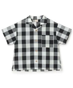 petit main / プティマイン シャツ・ブラウス | 【リンク】マルチ柄開衿半袖シャツ(キッズ)