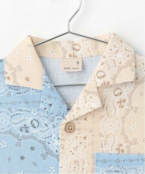 petit main / プティマイン シャツ・ブラウス | 【リンク】マルチ柄開衿半袖シャツ(キッズ) | 詳細9