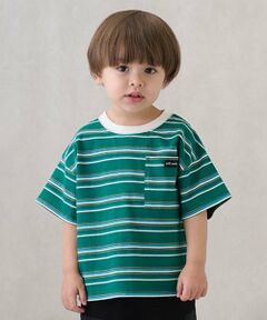 petit main / プティマイン Tシャツ | 【防汚加工】マルチボーダー半袖Tシャツ