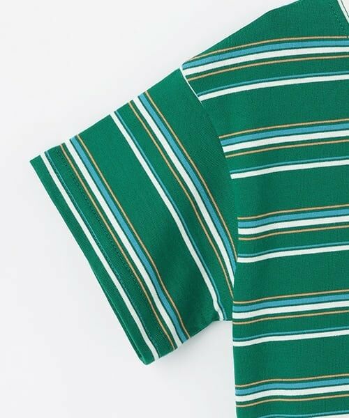 petit main / プティマイン Tシャツ | 【防汚加工】マルチボーダー半袖Tシャツ | 詳細12