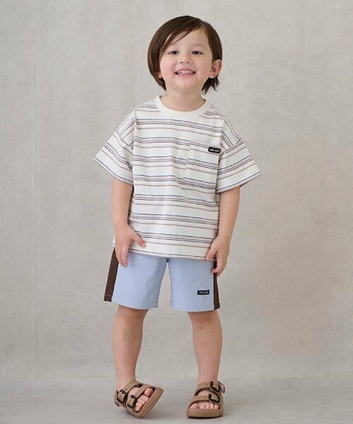 petit main / プティマイン Tシャツ | 【防汚加工】マルチボーダー半袖Tシャツ | 詳細5