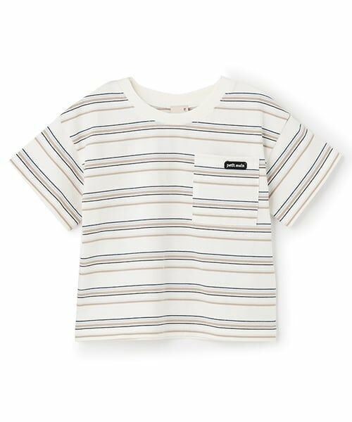 petit main / プティマイン Tシャツ | 【防汚加工】マルチボーダー半袖Tシャツ | 詳細7
