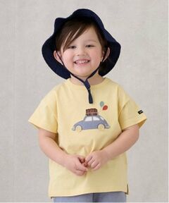 petit main / プティマイン Tシャツ | アップリケ車・ポニー半袖Tシャツ