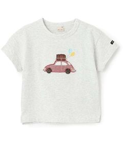 petit main / プティマイン Tシャツ | アップリケ車・ポニー半袖Tシャツ