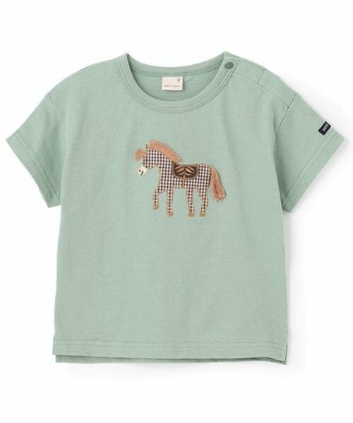 petit main / プティマイン Tシャツ | アップリケ車・ポニー半袖Tシャツ | 詳細10