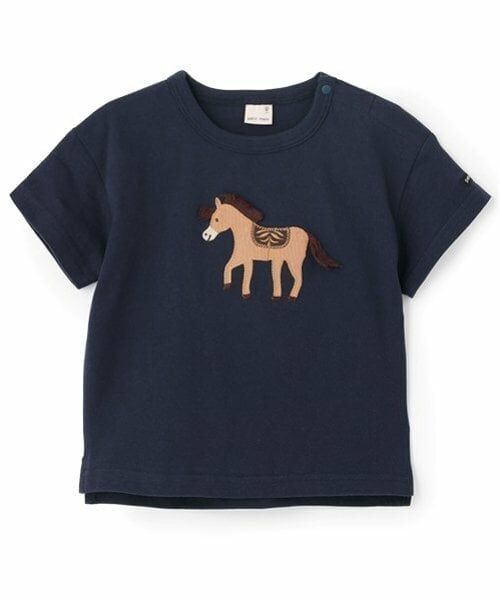 petit main / プティマイン Tシャツ | アップリケ車・ポニー半袖Tシャツ | 詳細11