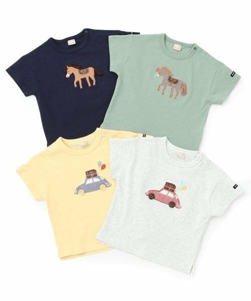 petit main / プティマイン Tシャツ | アップリケ車・ポニー半袖Tシャツ | 詳細21