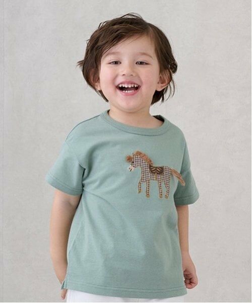 petit main / プティマイン Tシャツ | アップリケ車・ポニー半袖Tシャツ | 詳細7