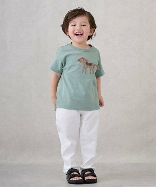 petit main / プティマイン Tシャツ | アップリケ車・ポニー半袖Tシャツ | 詳細8