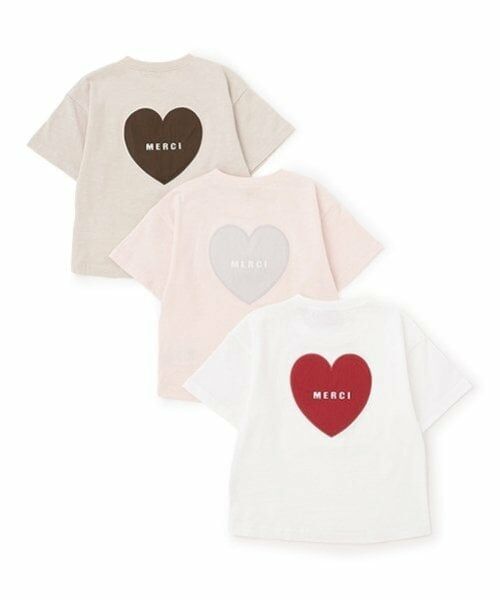 petit main / プティマイン Tシャツ | 【防汚加工】背中ハート半袖Tシャツ | 詳細19