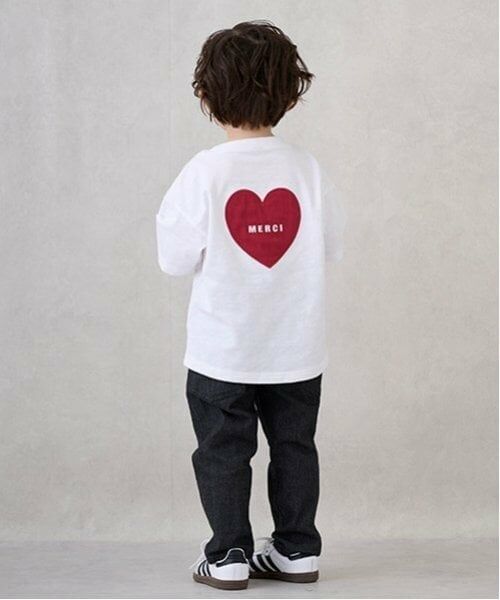 petit main / プティマイン Tシャツ | 【防汚加工】背中ハート半袖Tシャツ | 詳細5