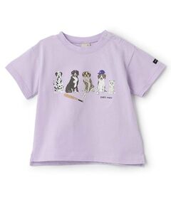 petit main / プティマイン Tシャツ | 【防汚加工】DOGグラフィック半袖Tシャツ