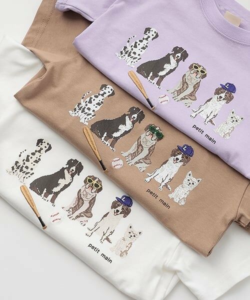 petit main / プティマイン Tシャツ | 【防汚加工】DOGグラフィック半袖Tシャツ | 詳細12