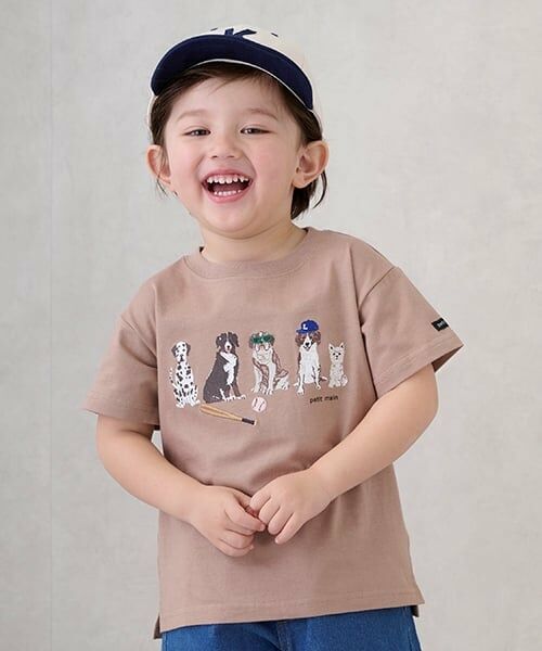 petit main / プティマイン Tシャツ | 【防汚加工】DOGグラフィック半袖Tシャツ | 詳細4