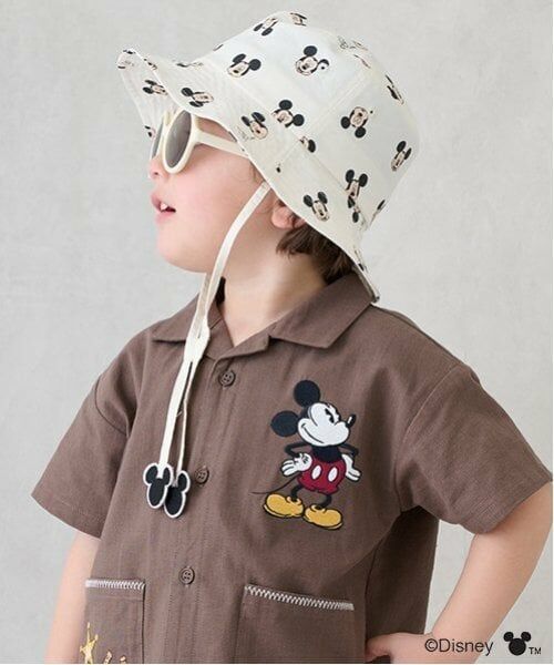 petit main / プティマイン シャツ・ブラウス | 【Disney】開衿半袖シャツ（茶）