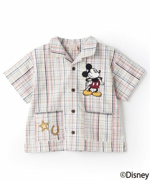 petit main / プティマイン シャツ・ブラウス | 【Disney】開衿半袖シャツ（マルチ）