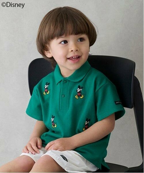 petit main / プティマイン ポロシャツ | 【Disney】ミッキー/刺しゅう半袖ポロ | 詳細1