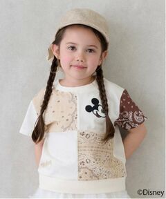 petit main / プティマイン Tシャツ | 【Disney】パッチワーク半袖Tシャツ