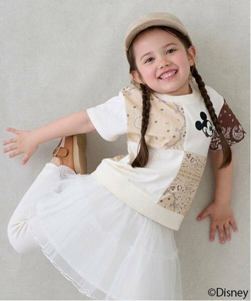 petit main / プティマイン Tシャツ | 【Disney】パッチワーク半袖Tシャツ | 詳細2