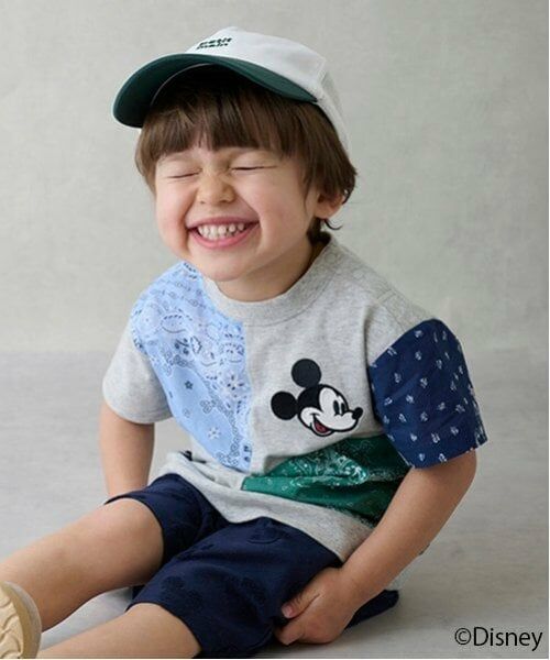 petit main / プティマイン Tシャツ | 【Disney】パッチワーク半袖Tシャツ | 詳細7