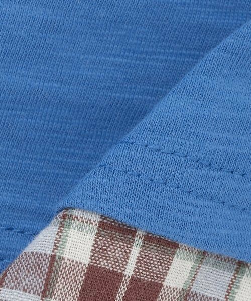 petit main / プティマイン Tシャツ | 【新幹線】裾チェックアップリケ半袖Tシャツ | 詳細12