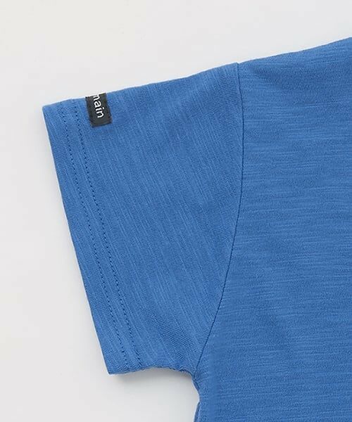 petit main / プティマイン Tシャツ | 【新幹線】裾チェックアップリケ半袖Tシャツ | 詳細9