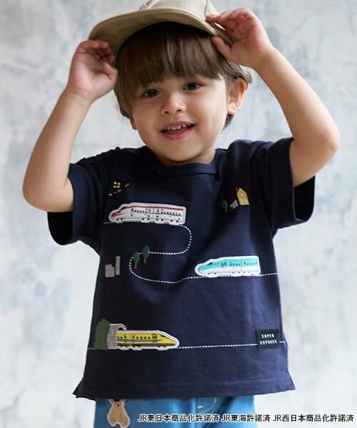 petit main / プティマイン Tシャツ | 【新幹線】線路半袖Tシャツ | 詳細2